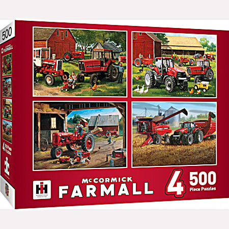 Farmall 500 Piece Puzzles - 4 Pk