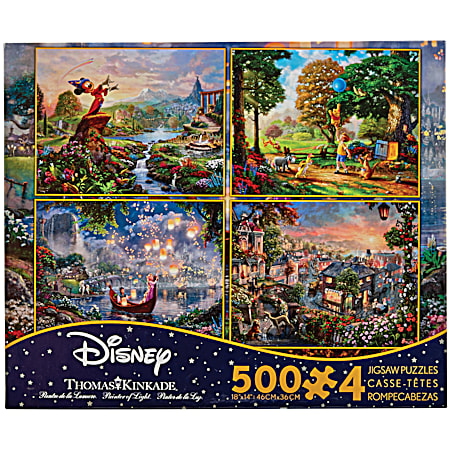 Thomas Kinkade Jigsaw Puzzle 500 Pc - Assorted 4 Pk