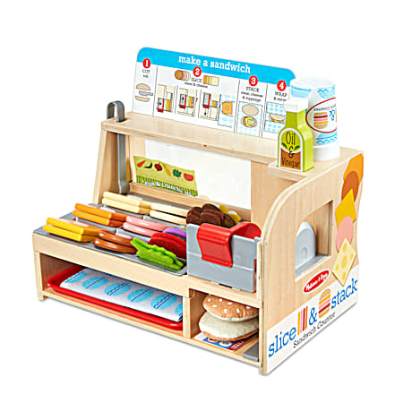 56-pc Slice & Stack Toy Sandwich Counter Set
