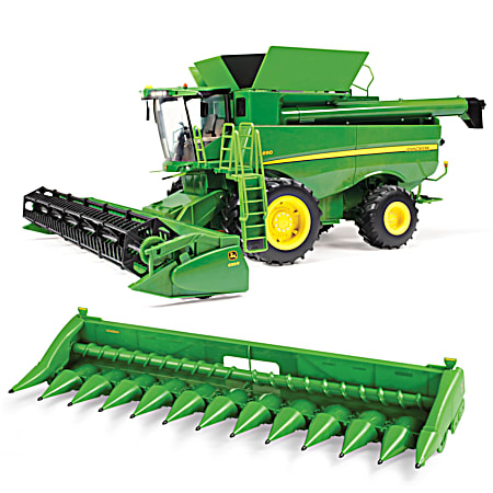 1:16 John Deere S690 Combine w/ Corn & Draper Head