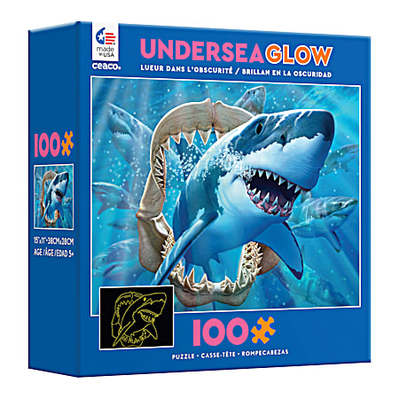 Undersea Glow Puzzle 100 Pc - Assorted