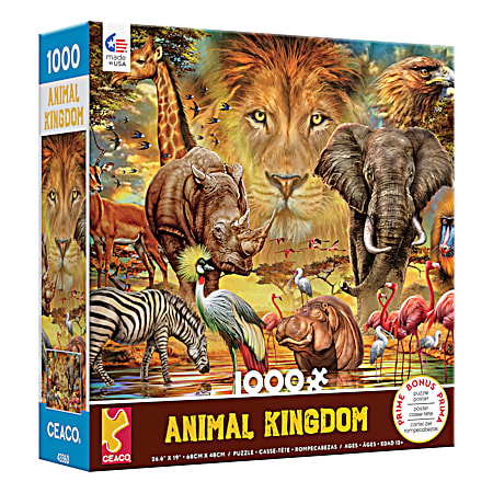 Animal Kingdom 1000 Pc Puzzle - Assorted