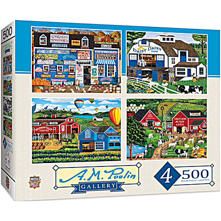 A.M. Poulin 500 Pc Puzzle - 4 Pk