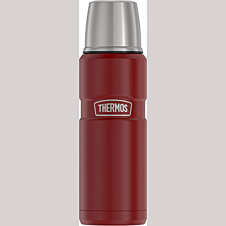 Thermos 16-Ounce Stainless King Vacuum-Insulated Stainless Steel Compact Bottle, Matte Red (SK2000MR4)