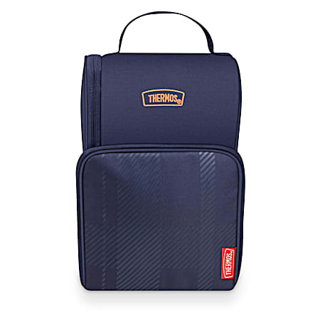 Thermos Dual Compartment Lunch Box - Navy Plaid