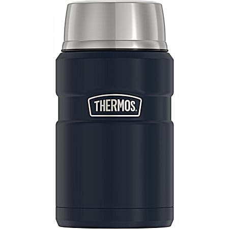 Thermos King Food Jar, Black/Silver, 24 Oz. (SK3020MSDB4)