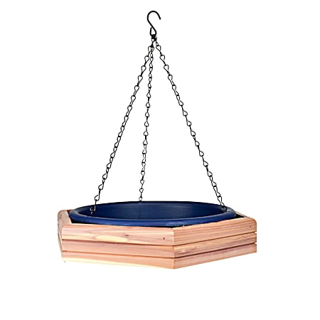 Cedar Hanging 2-in-1 Bird Bath/Feeder
