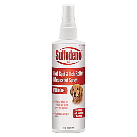 8 Oz Medicated Hot Spot & Itch Relief Spray For Dogs