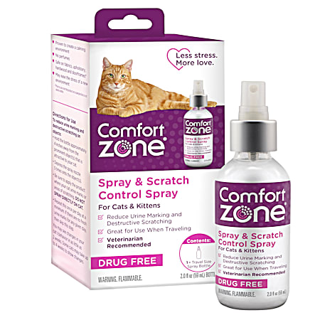 Comfort Zone 2 oz Spray & Scratch Control Liquid Cat Spray