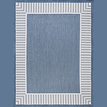 Sierra 7 ft. x 10 ft. Outdoor Rug Navy Border