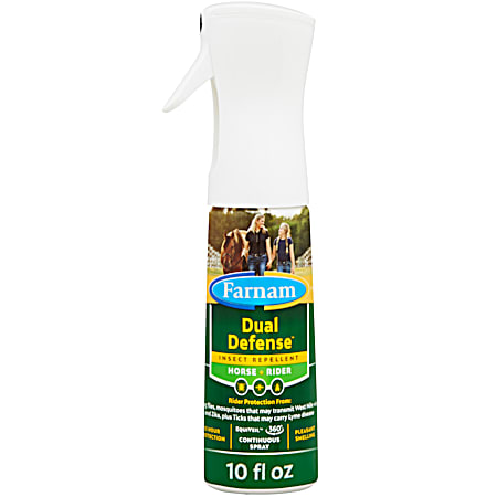 Farnam 10 fl oz Dual Defense Insect Repellent for Horse & Rider