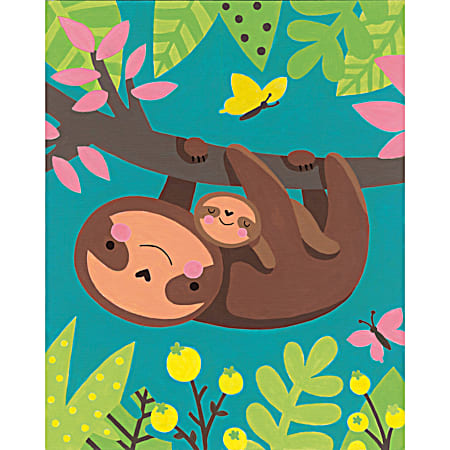 PaintWorks Sloth & Baby Paint by Number Kit