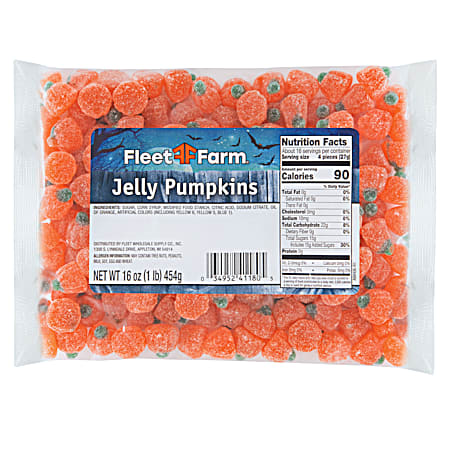 16 oz Orange-Flavored Jelly Pumpkins