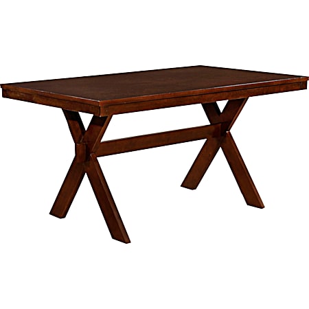 Woodbury 59 in Brown X-Base Dining Table
