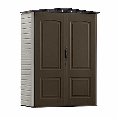 2 ft 4 in x 4 ft 8 in Brown/Tan Small Vertical 53 cu ft Shed