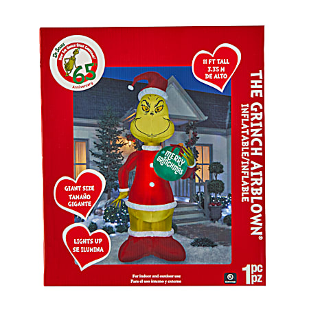 The Grinch Giant Airblown w/ Merry Grinchmas Ornament Inflatable