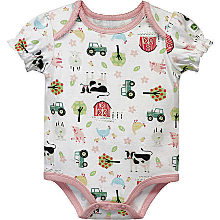 Infant White Fruit Farm Bodysuit