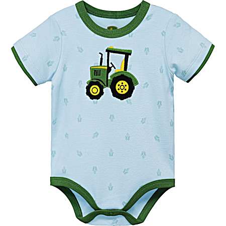 Infant Light Blue Corn Field Bodysuit