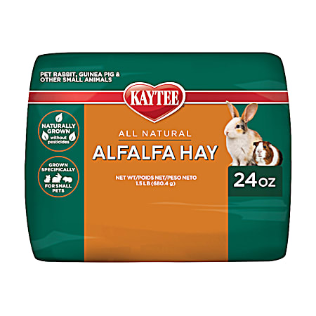 Alfalfa Hay Mini Bale for Small Animals, 24 oz