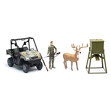 1/12 Scale Hunting Set w/ Camo Vehicles & Boy Figure - Assorted