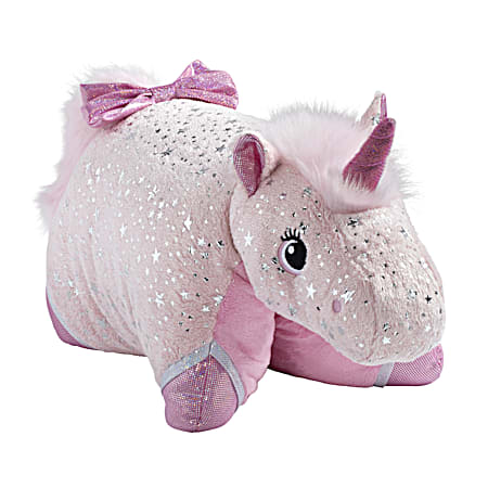 Sparkly Pink Unicorn Pillow Pet