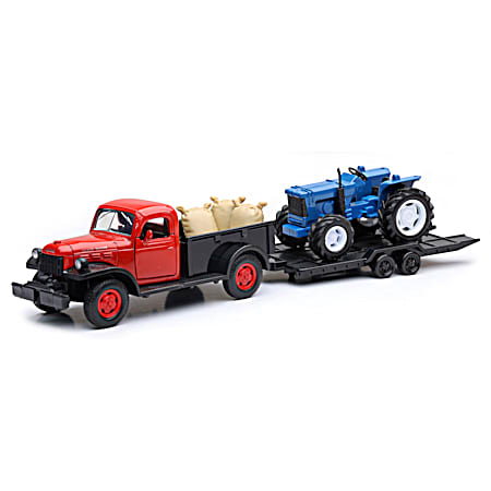 1/32 Licensed Vintage Truck & Farm Tractor Set - Assorted