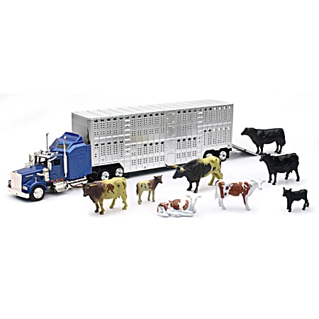 1/43 Kenworth Livestock w/ Cow Set