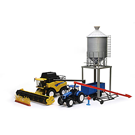 1/32 Harvester CR9090 & Tractor T7.270 w/ Grain Bin & Grain Auger Set