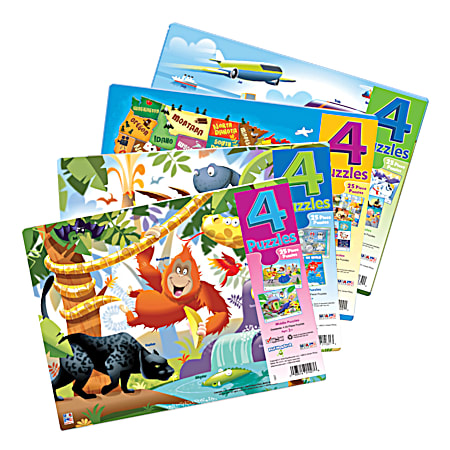 Picture Puzzles 4 Pk - Assorted