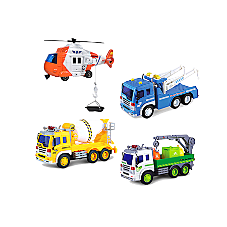 1:16 Scale Realistic Action Lights & Sounds Vehicles - Assorted