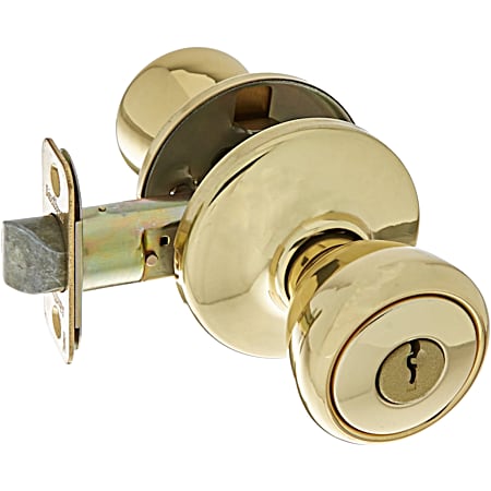 Kwikset Tylo Entry Door Knob - Polished Brass