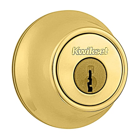 Kwikset 660 Series Double Deadbolt - Polished Brass