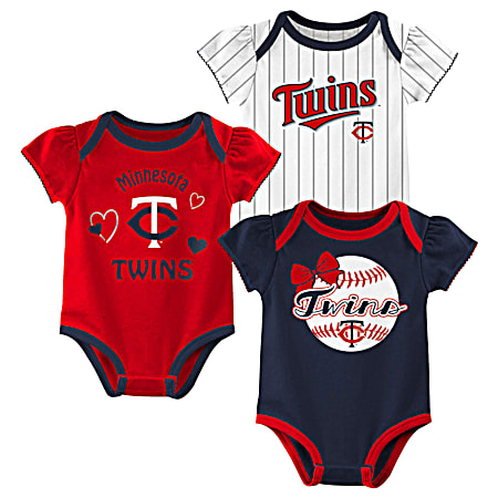 Infant Minnesota Twins Team Graphic Bodysuits 3-pk