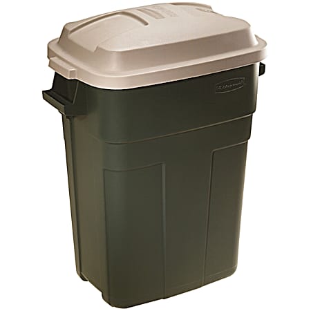Roughneck 30 gal Evergreen Rectangular Trash Can