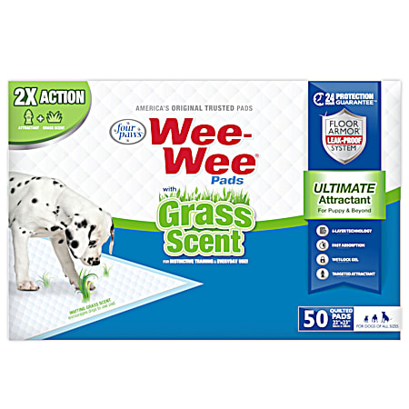 Wee-Wee Quilted Dog Pads w/ Grass Scent
