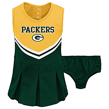 Toddler Girls' Green Bay Packers Double Knit Dress w/Bloomer 2-Pc