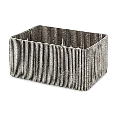 Tonal Distressed Rattique Curved Small Storage Bin