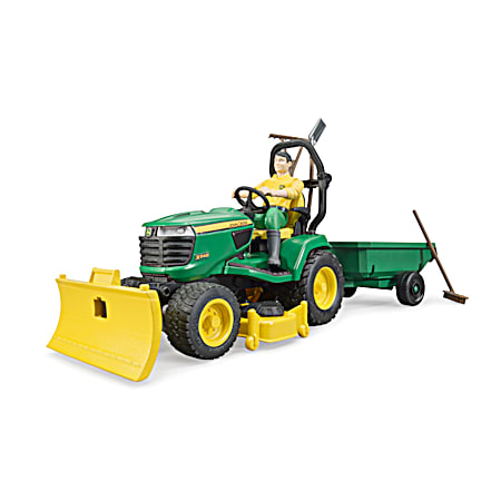 John Deere Lawn Tractor w/ Trailer & Gardener