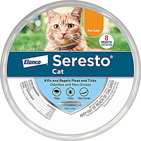 Seresto 8-Month Cat & Kitten Flea & Tick Collar