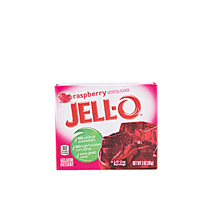 JELL-O Raspberry Gelatin Dessert - 3 oz