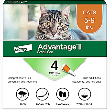 Advantage II Small Cat Flea Treatment - 4 Pk