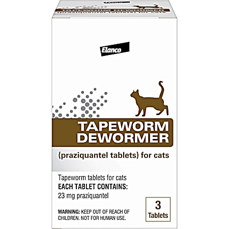 Tapeworm Dewormer for Cats - 3 Pk