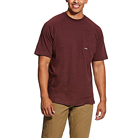 Men's Cotton Strong Crew Neck Short Sleeve Pocket Shirt