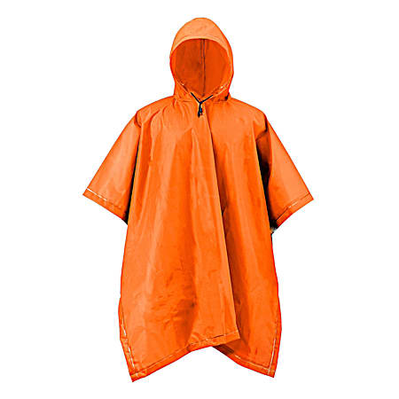 Unisex Adult XT Orange Rain Poncho