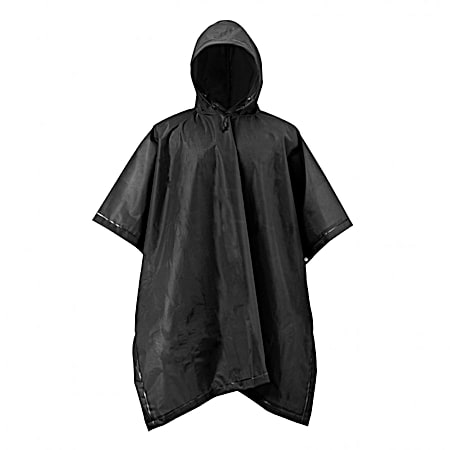 Adult Black Travel/Emergency Poncho