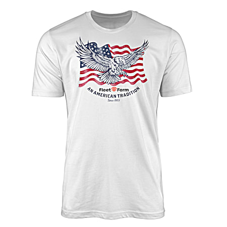 Men's White Eagle Tradition America Short Sleeve Shirt