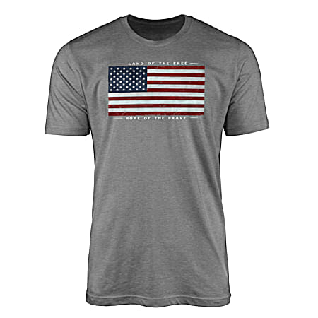 Men's Heather Graphite Free & Brave America Short Sleeve Shirt