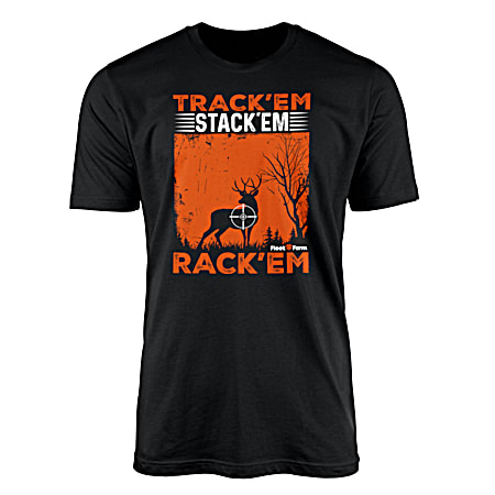 Men's Black Rack 'Em Short Sleeve Shirt