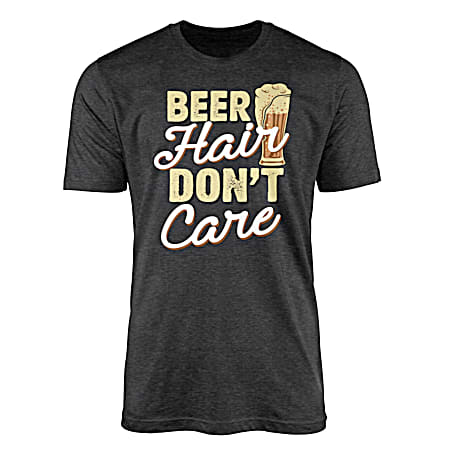 Men's Dark Heather Beer Hair Short Sleeve Shirt