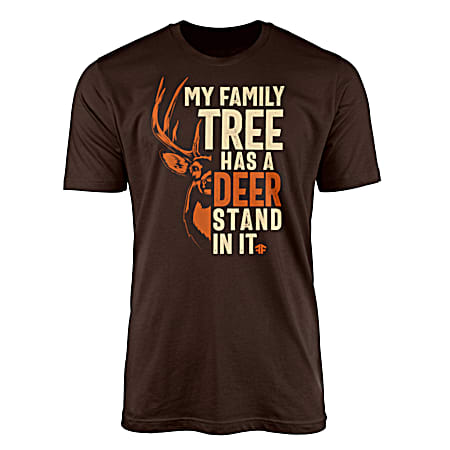 Men's Dark Chocolate Family Tree Short Sleeve Shirt